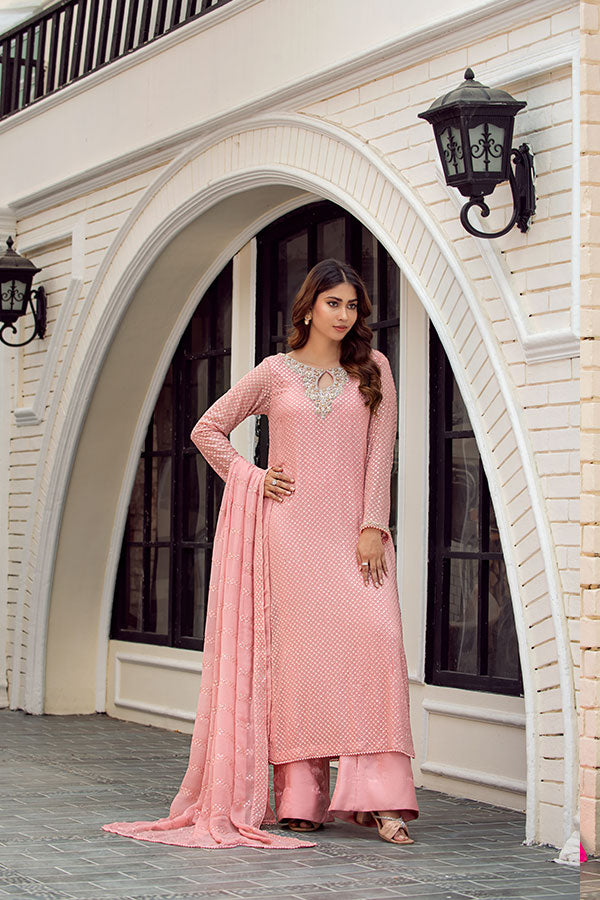 Baby Pink Embroidered Dress